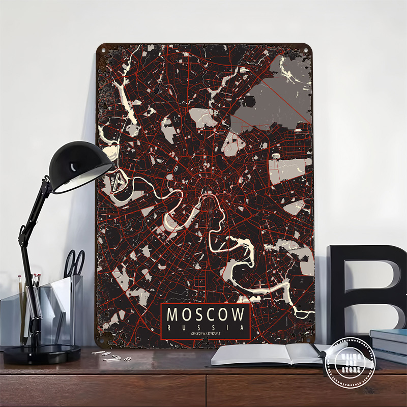 แผนที่เมืองมอสโกแบบเวกเตอร์ โป - Custom Map Poster บทวิจารณ์และราคา