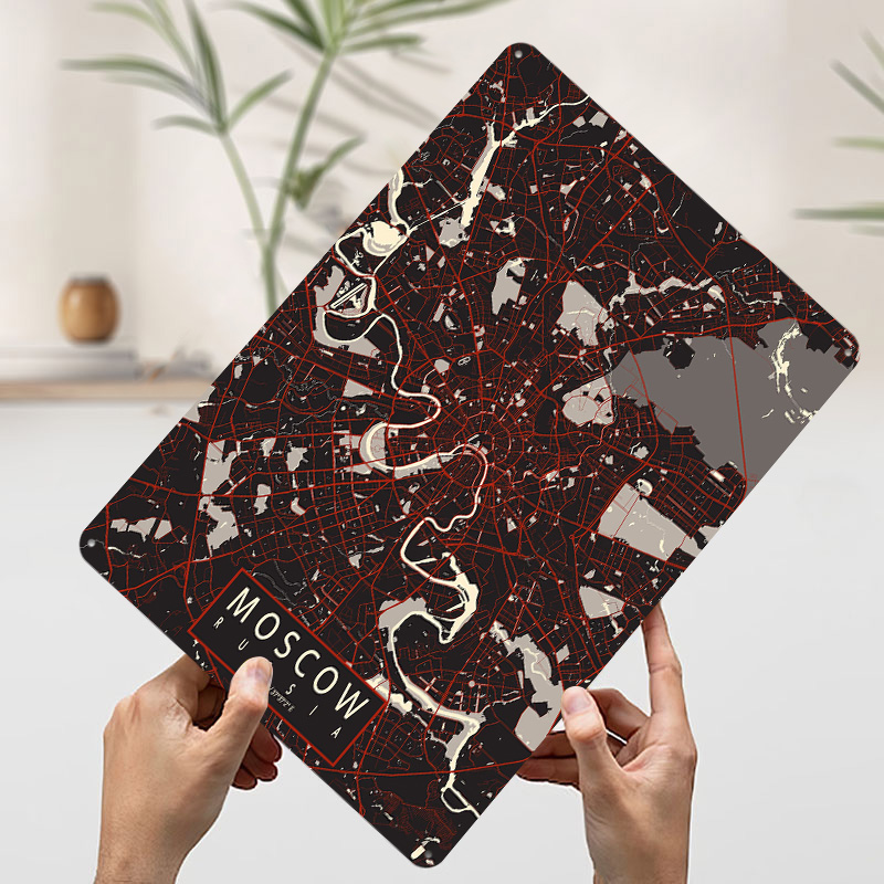 แผนที่เมืองมอสโกแบบเวกเตอร์ โป - Custom Map Poster บทวิจารณ์และราคา