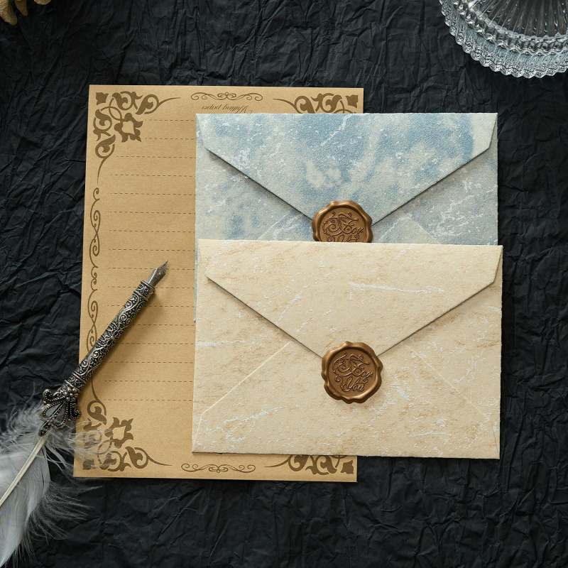 ซองจดหมายลายเงาสีทอง 5 ชิ้น สำ - Wax Seal Letter Kit บทวิจารณ์และราคา