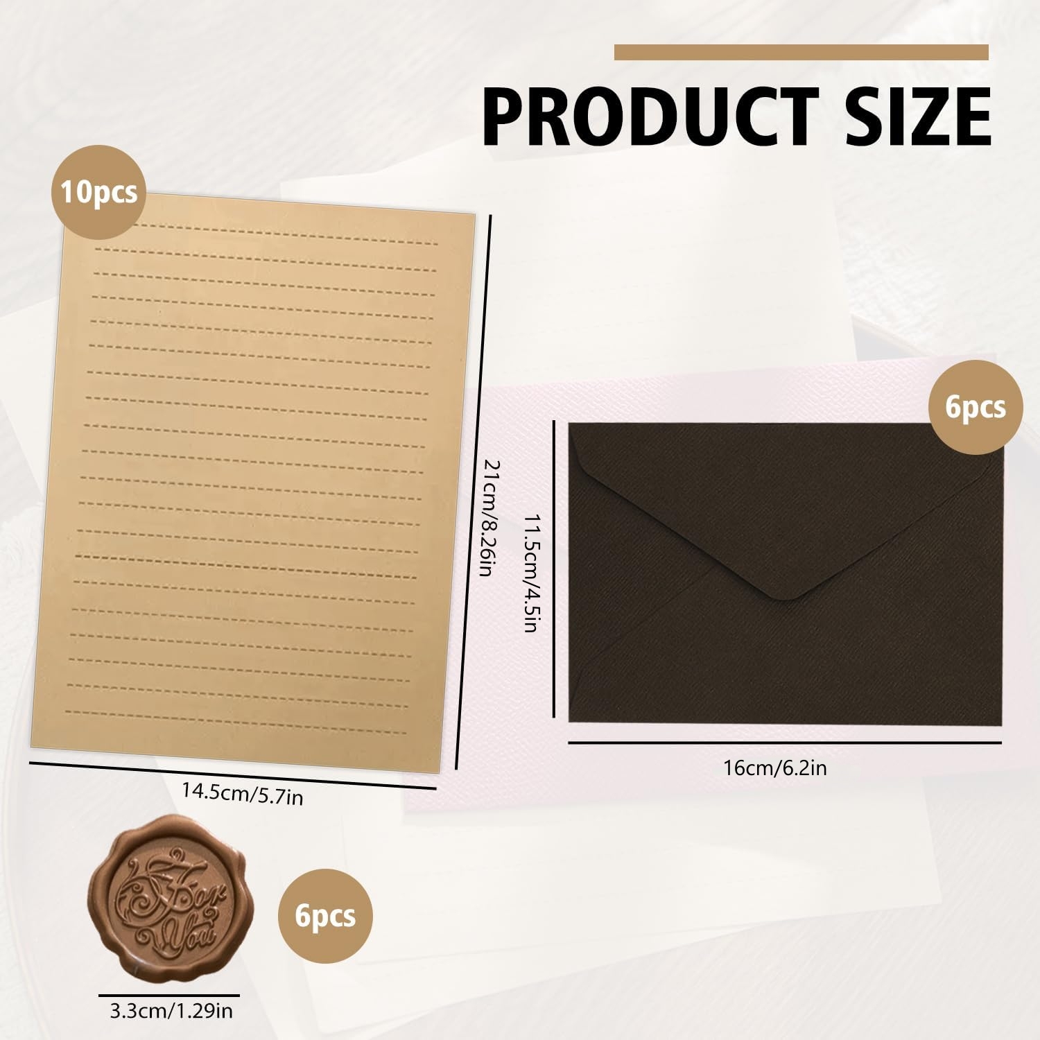 ชุดกระดาษเขียนแบบวินเทจ 22 ชิ้ - Wax Seal Letter Kit บทวิจารณ์และราคา