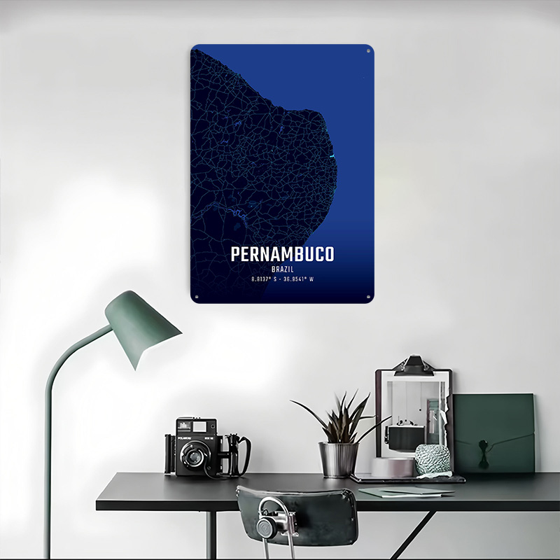 แผนที่เมืองเพอร์นัมบูโกยามเที่ - Custom Map Poster บทวิจารณ์และราคา