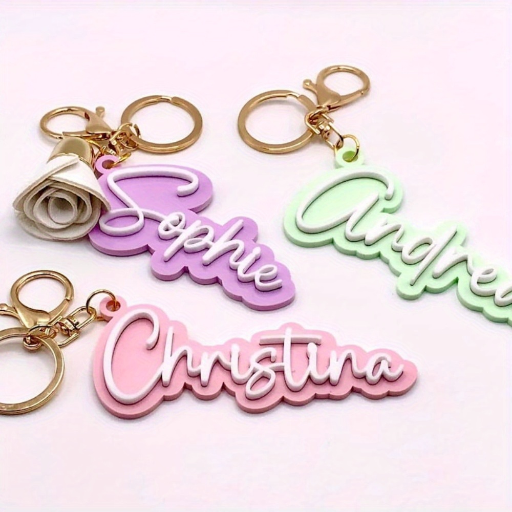 พวงกุญแจอะคริลิคสองชั้นแบบกำหน - Initial Ring Custom บทวิจารณ์และราคา