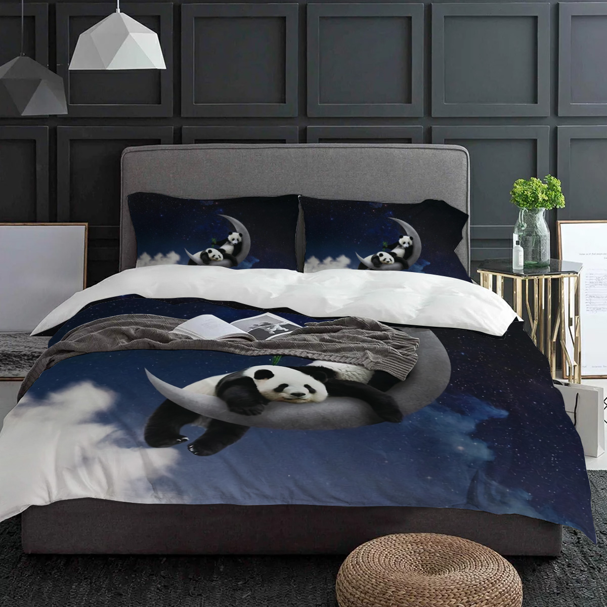 Moon Night Sky PANDA ไม้ไผ่ St - Custom Night Sky บทวิจารณ์และราคา