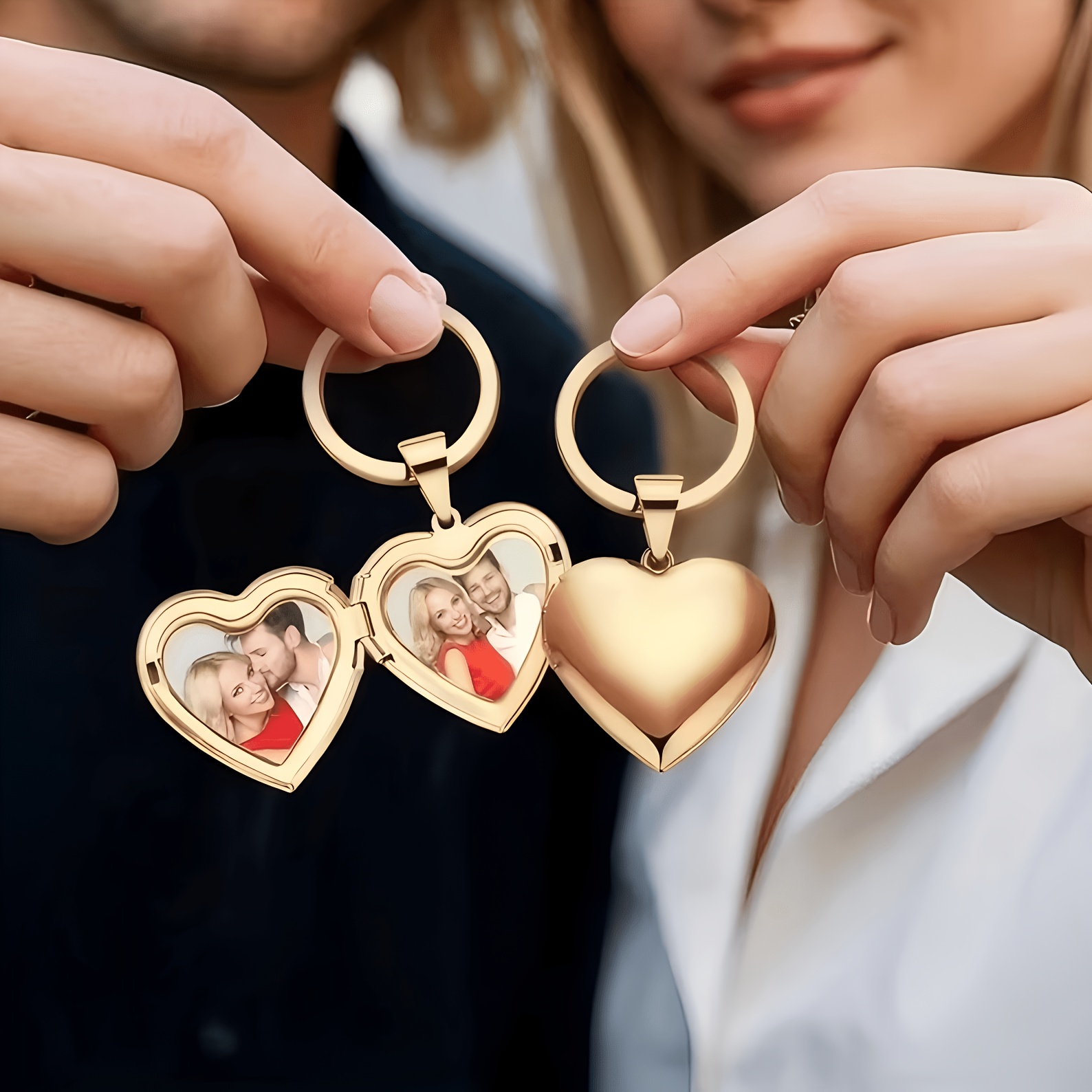 พวงกุญแจกรอบรูปหัวใจ 1/2 รูปแบ - Initial Ring Custom บทวิจารณ์และราคา