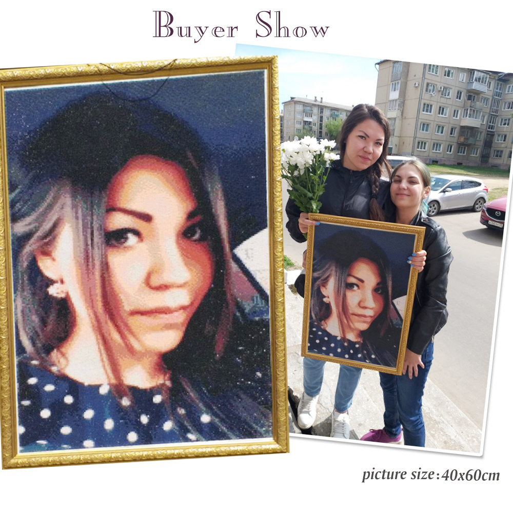 ชุดเพชรเพ้นท์ภาพ HUACAN แบบเต็ - Photo Mosaic Print บทวิจารณ์และราคา