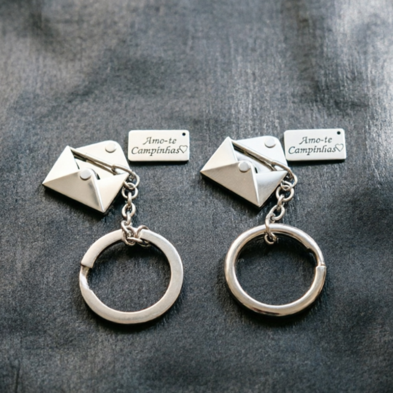 พวงกุญแจสแตนเลสแบบเปิดได้ สลัก - Initial Ring Custom บทวิจารณ์และราคา