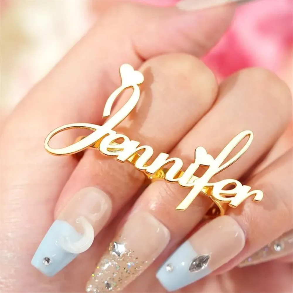 แหวนสลักชื่อสองนิ้ว LeeChee สแ - Initial Ring Custom บทวิจารณ์และราคา