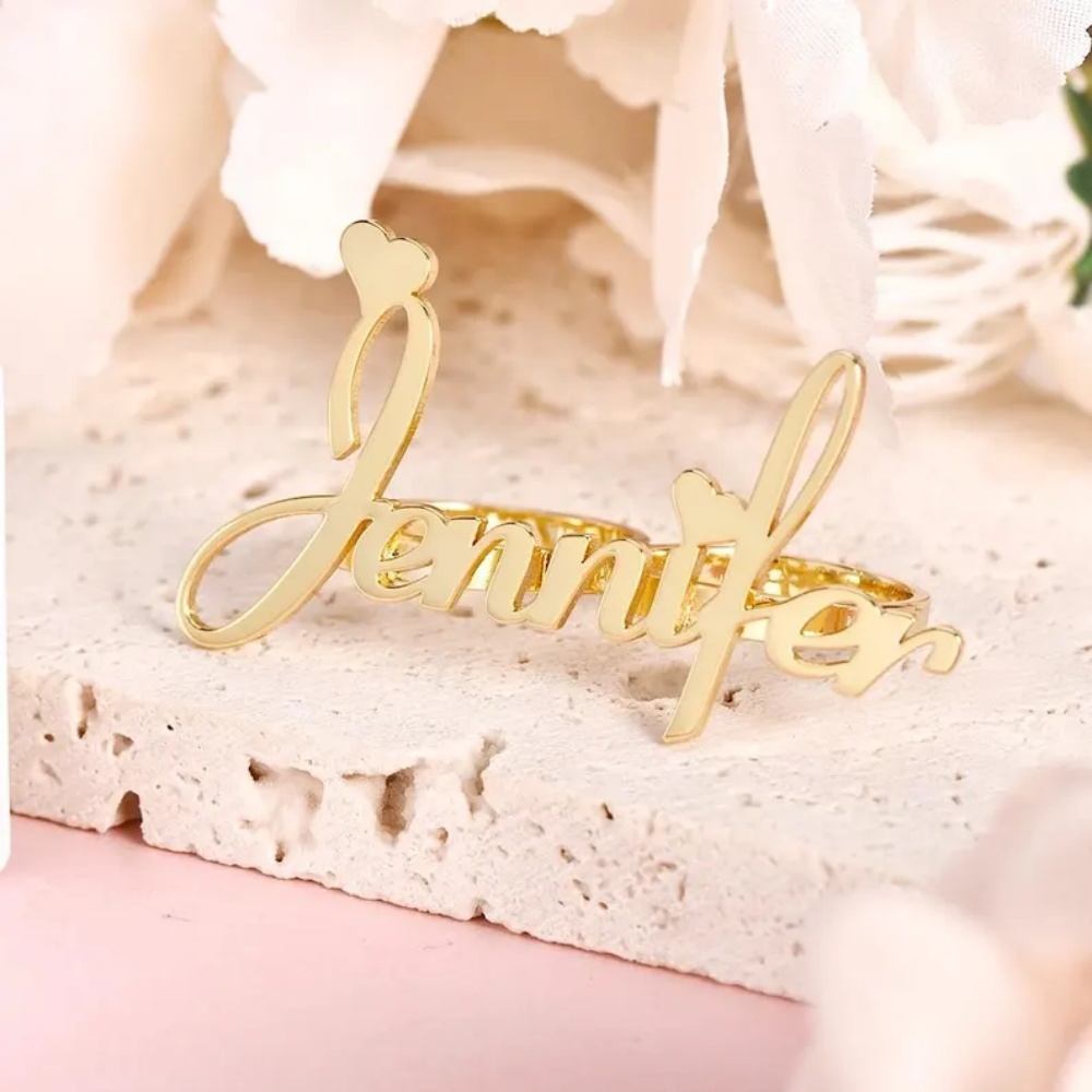แหวนสลักชื่อสองนิ้ว LeeChee สแ - Initial Ring Custom บทวิจารณ์และราคา